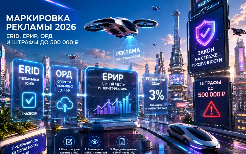 Маркировка интернет-рекламы 2026 — ERID, ОРД и ЕРИР для бизнеса