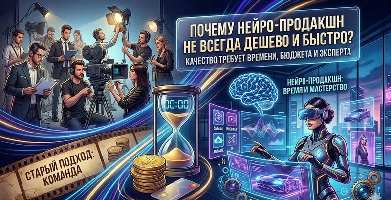 Создание рекламы с помощью искусственного интеллекта: почему качественные нейросети — это не «быстро и даром»